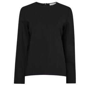 The Row Top Azalea Black Scoop Neck Zip Back Minimal Size Medium New W Tags $690